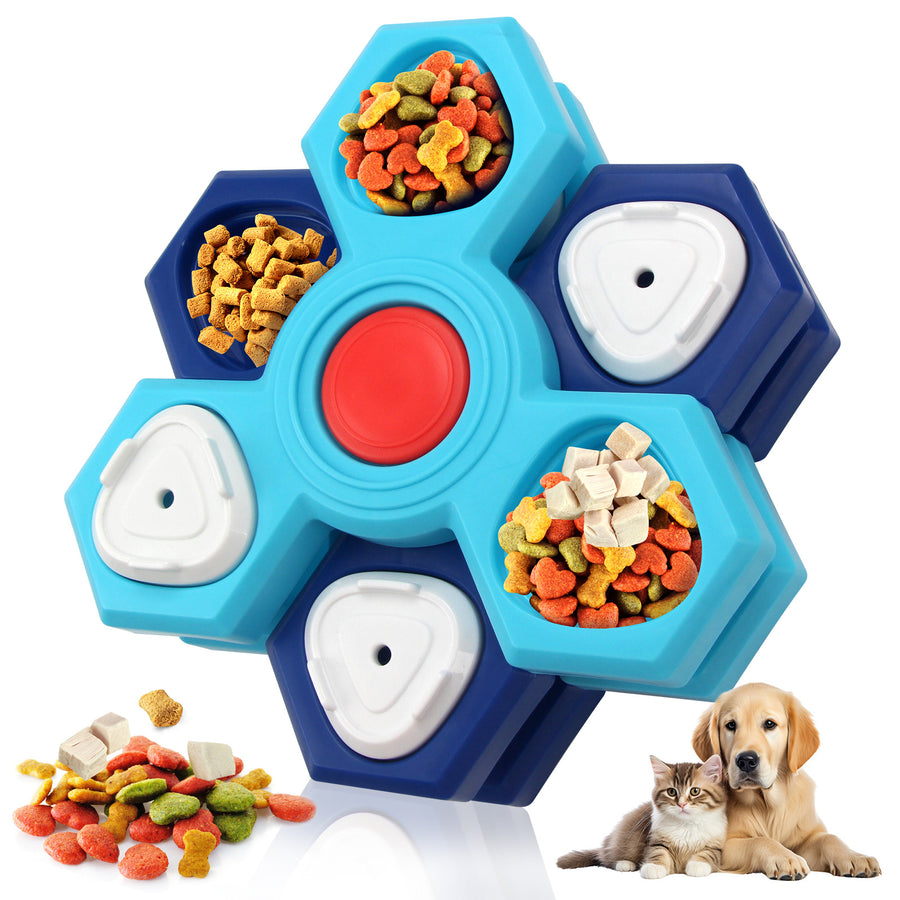 Un alimentador inteligente para perros curiosos.